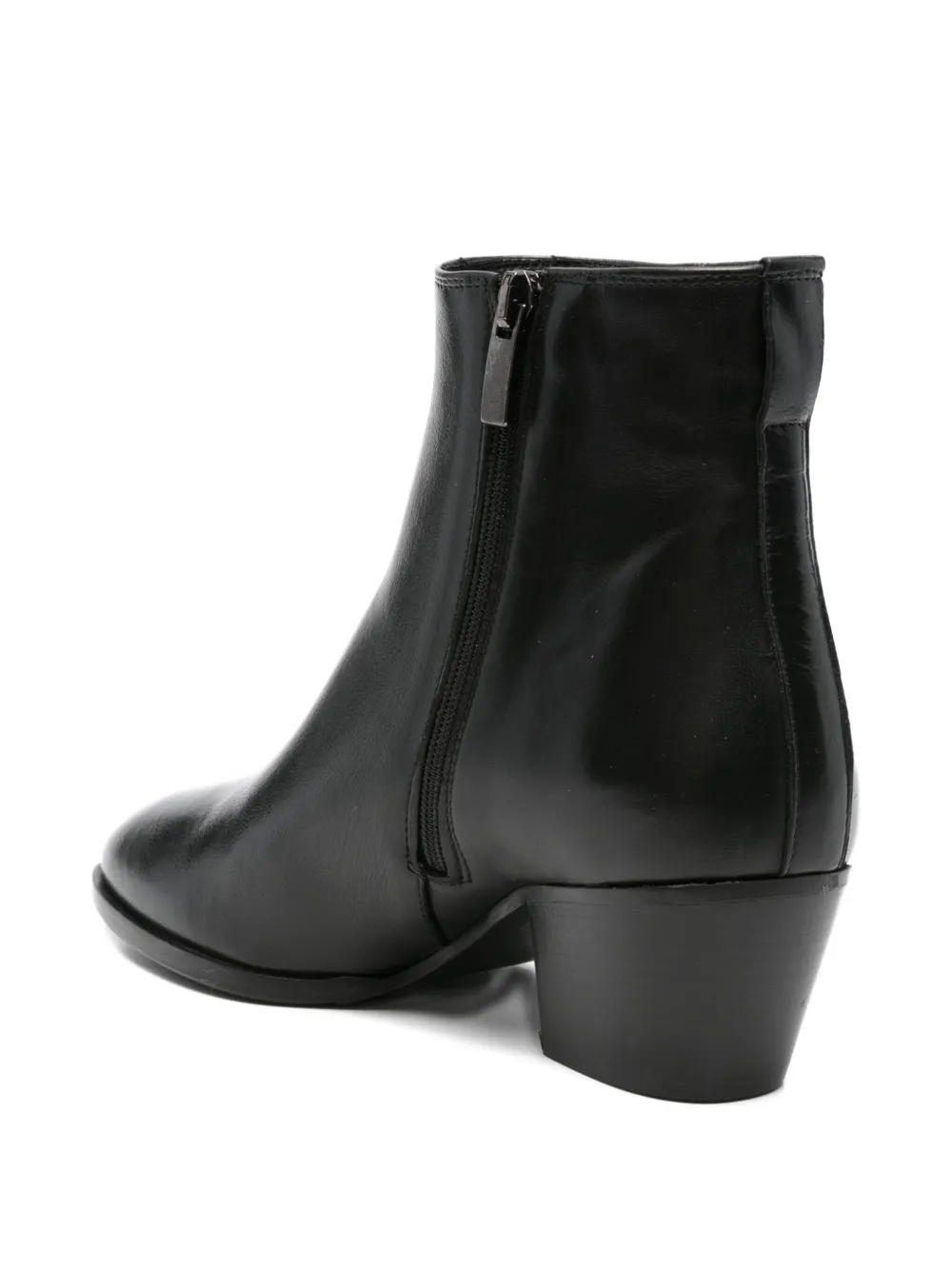 Evaluna 50mm pointed-toe zip-fastening boots Black