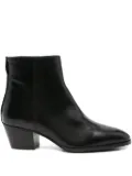 Evaluna 50mm pointed-toe zip-fastening boots - Black