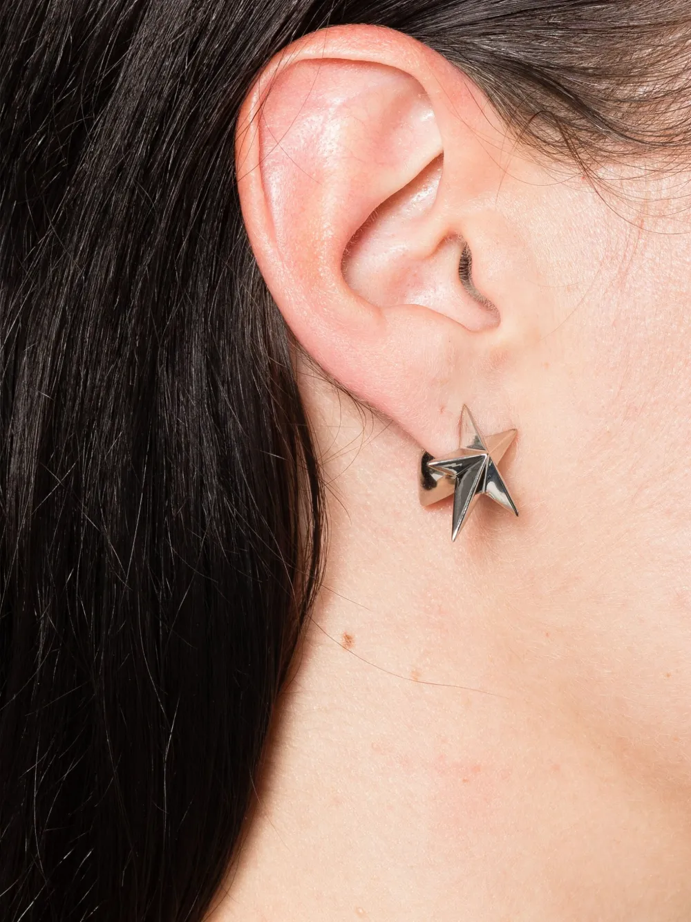 Mugler Stervormige oorbellen met studs - Zilver