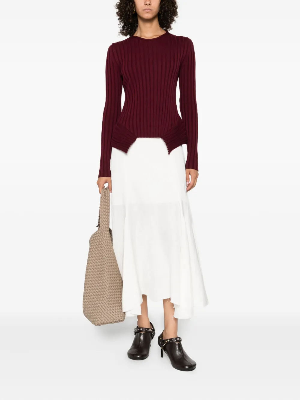 Stella McCartney ribbed top Rood