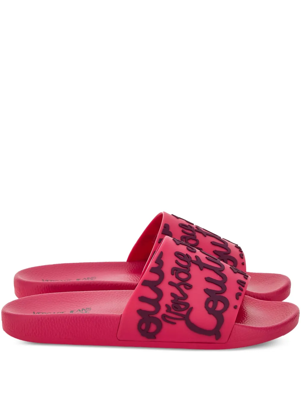 Versace Jeans Couture Pantoletten mit Logo-Verzierung - Rosa