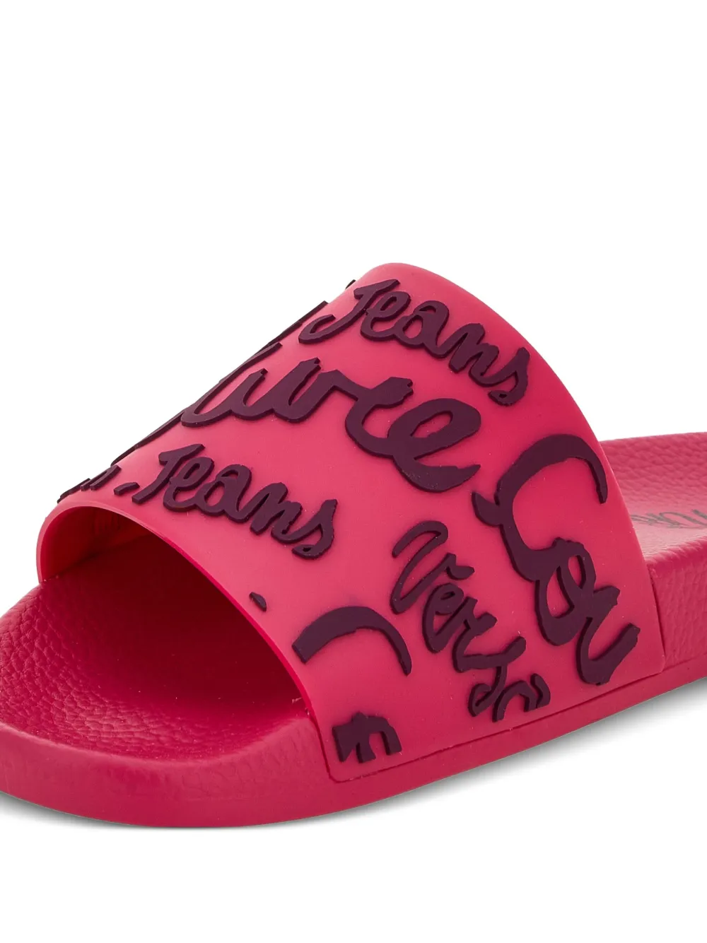 Versace Jeans Couture Slippers verfraaid met logo Roze