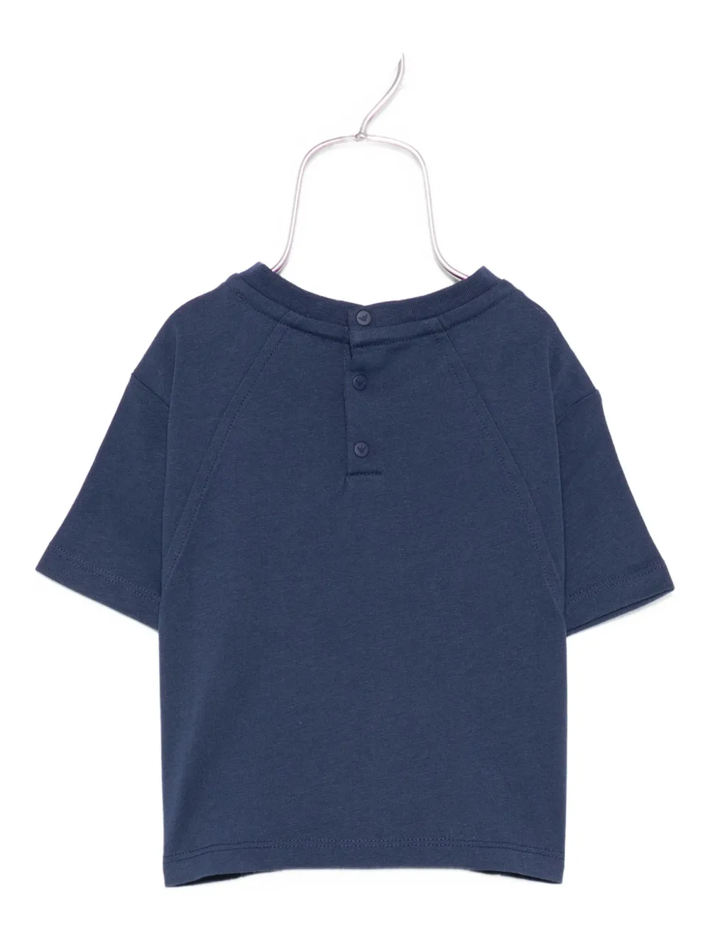 Emporio Armani Kids logo-detail T-shirt Blauw