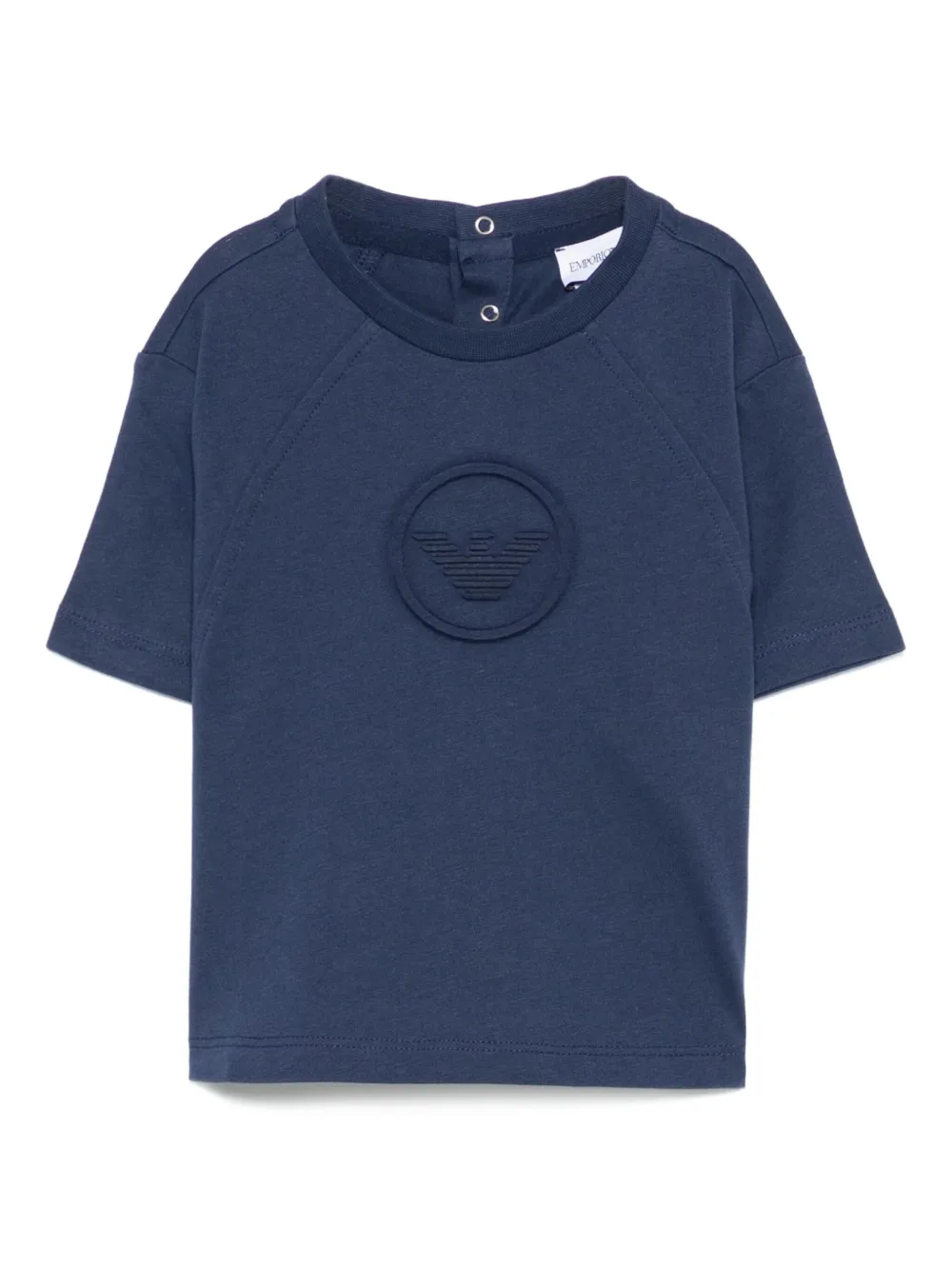 Emporio Ar i Kids logo-detail T-shirt Blauw
