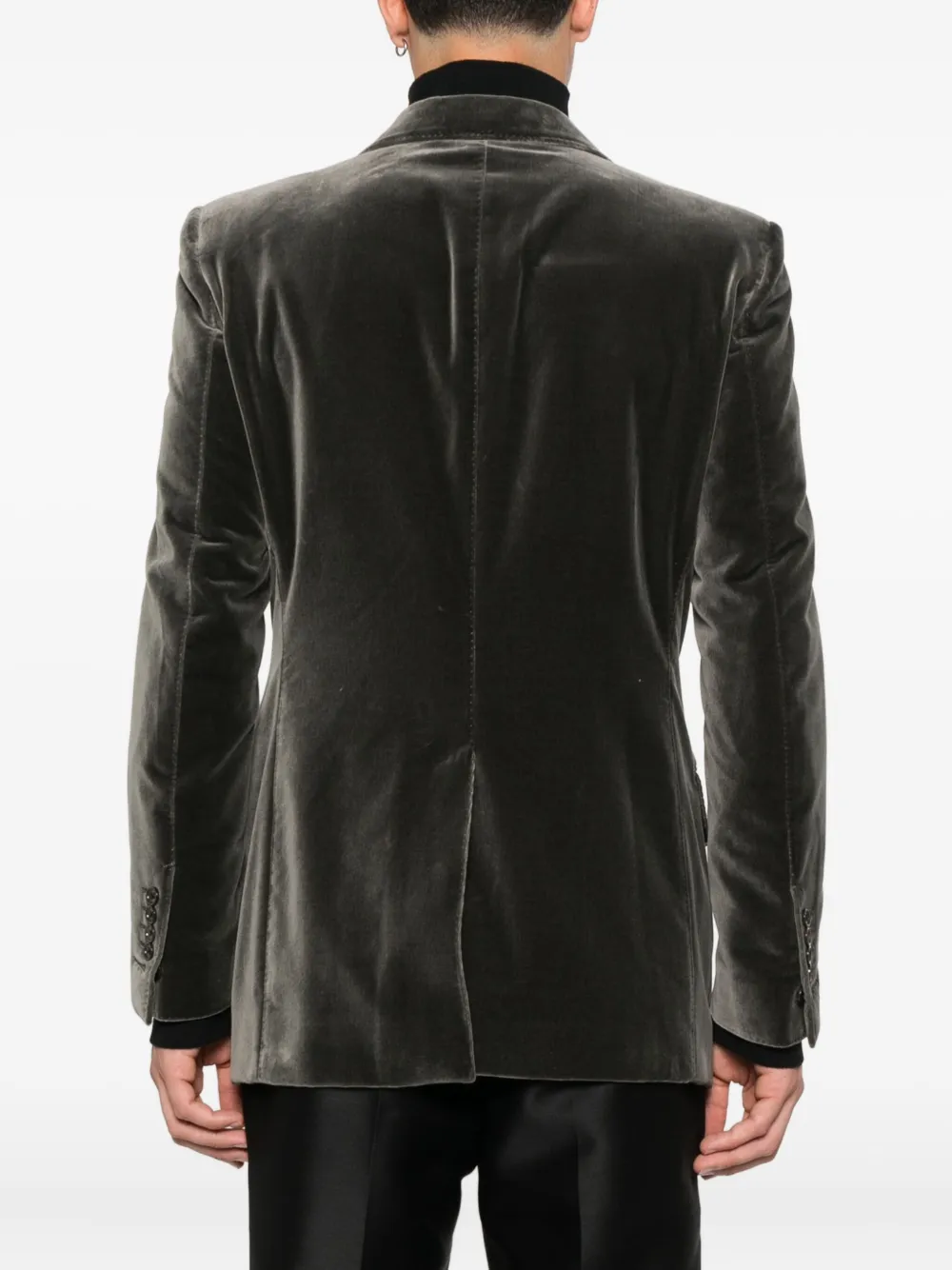 TOM FORD Fluwelen blazer Grijs