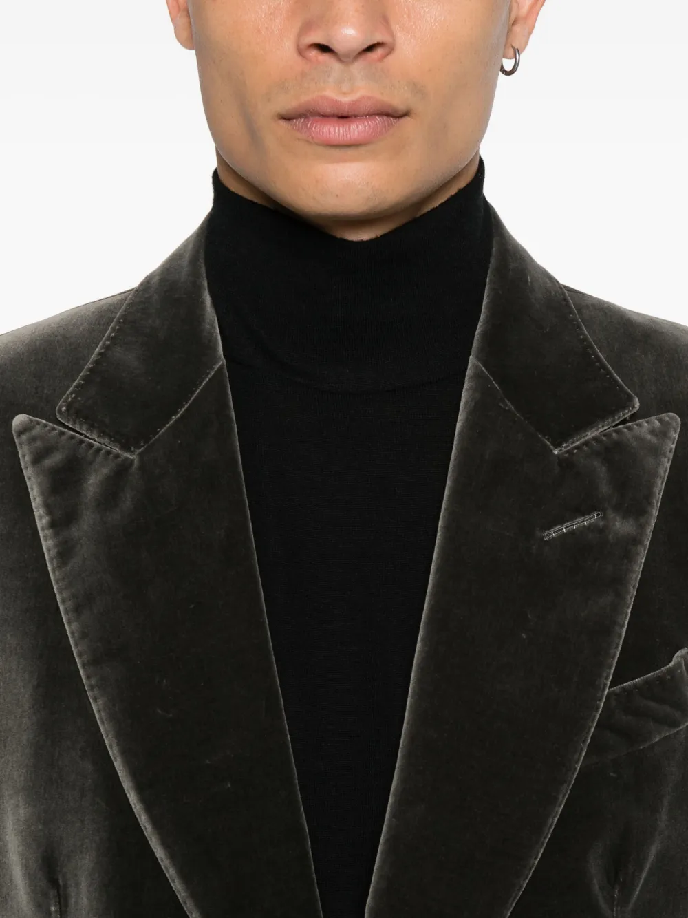 TOM FORD Fluwelen blazer Grijs