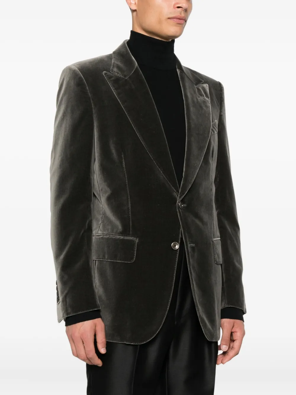 TOM FORD Fluwelen blazer Grijs