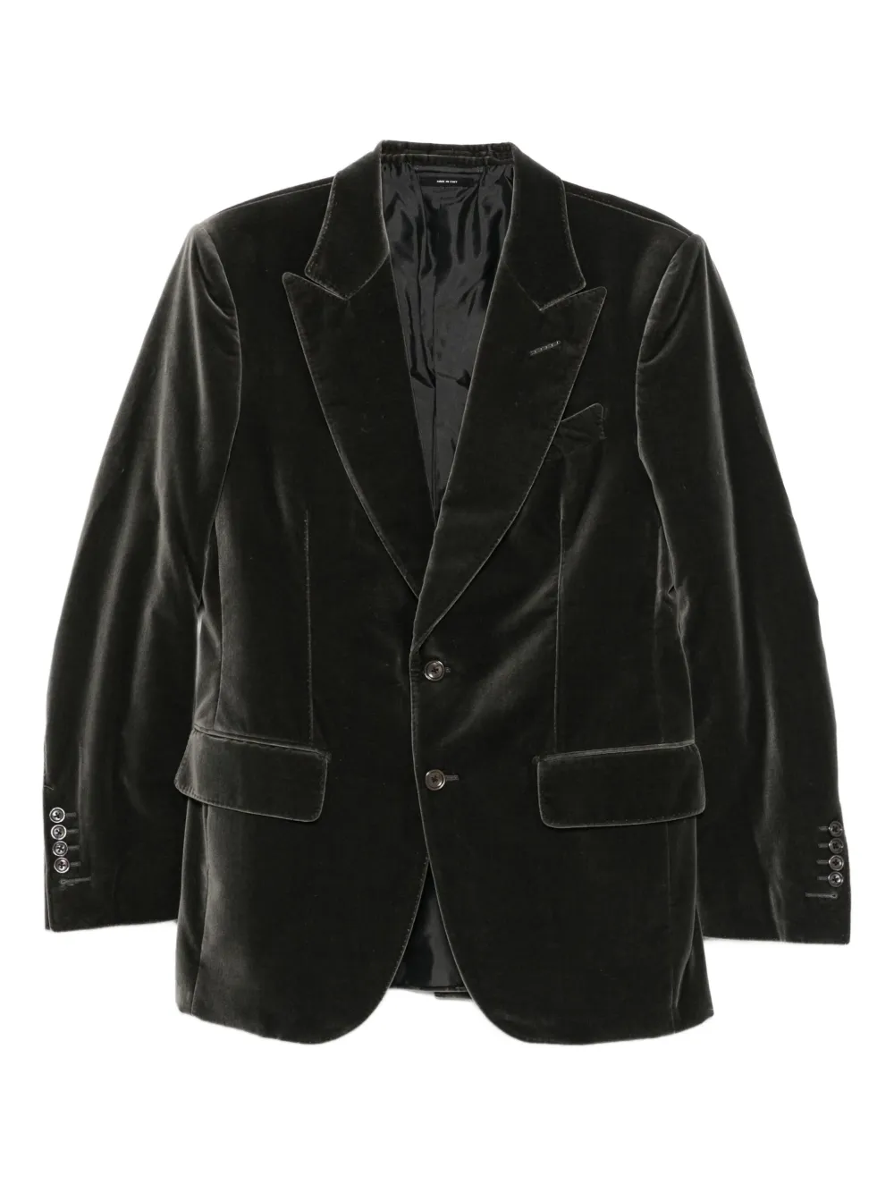 TOM FORD single-breasted velvet blazer | Grey | Image 1