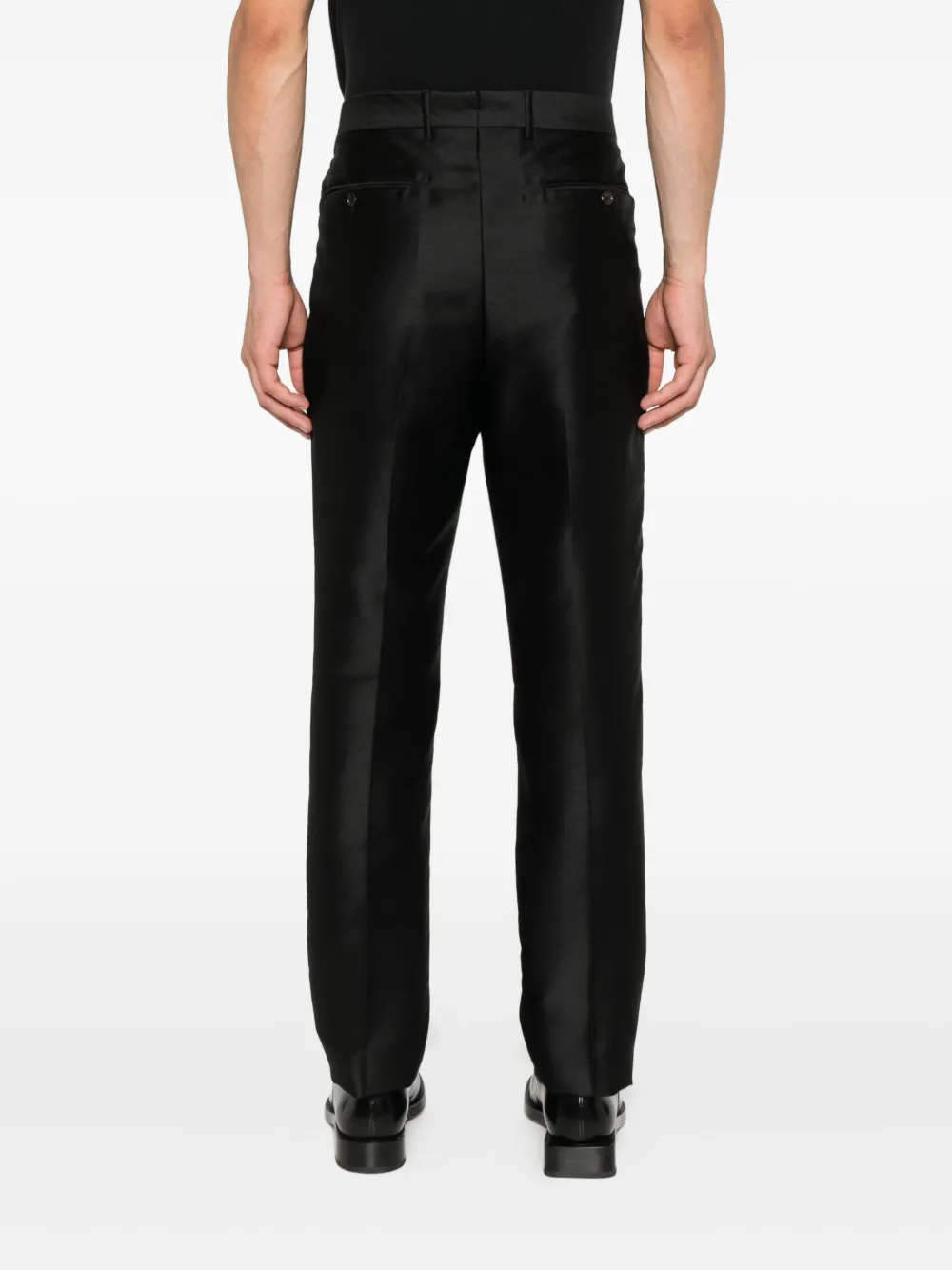 TOM FORD Broek met geplooid detail Zwart