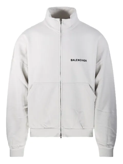 Balenciaga zip-up logo-print jacket