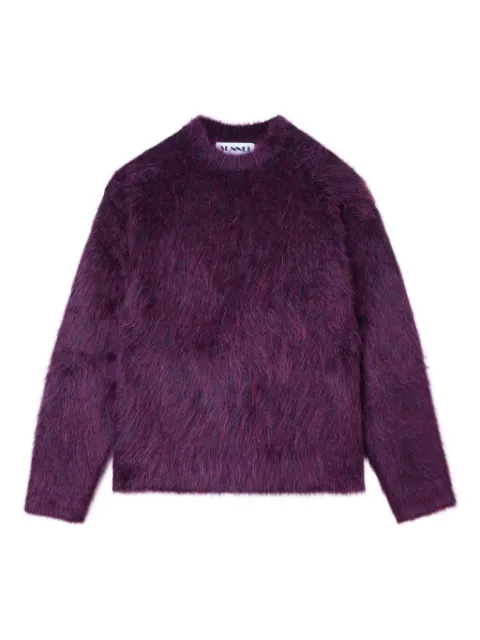 Sunnei hairy-knit crew-neck sweater