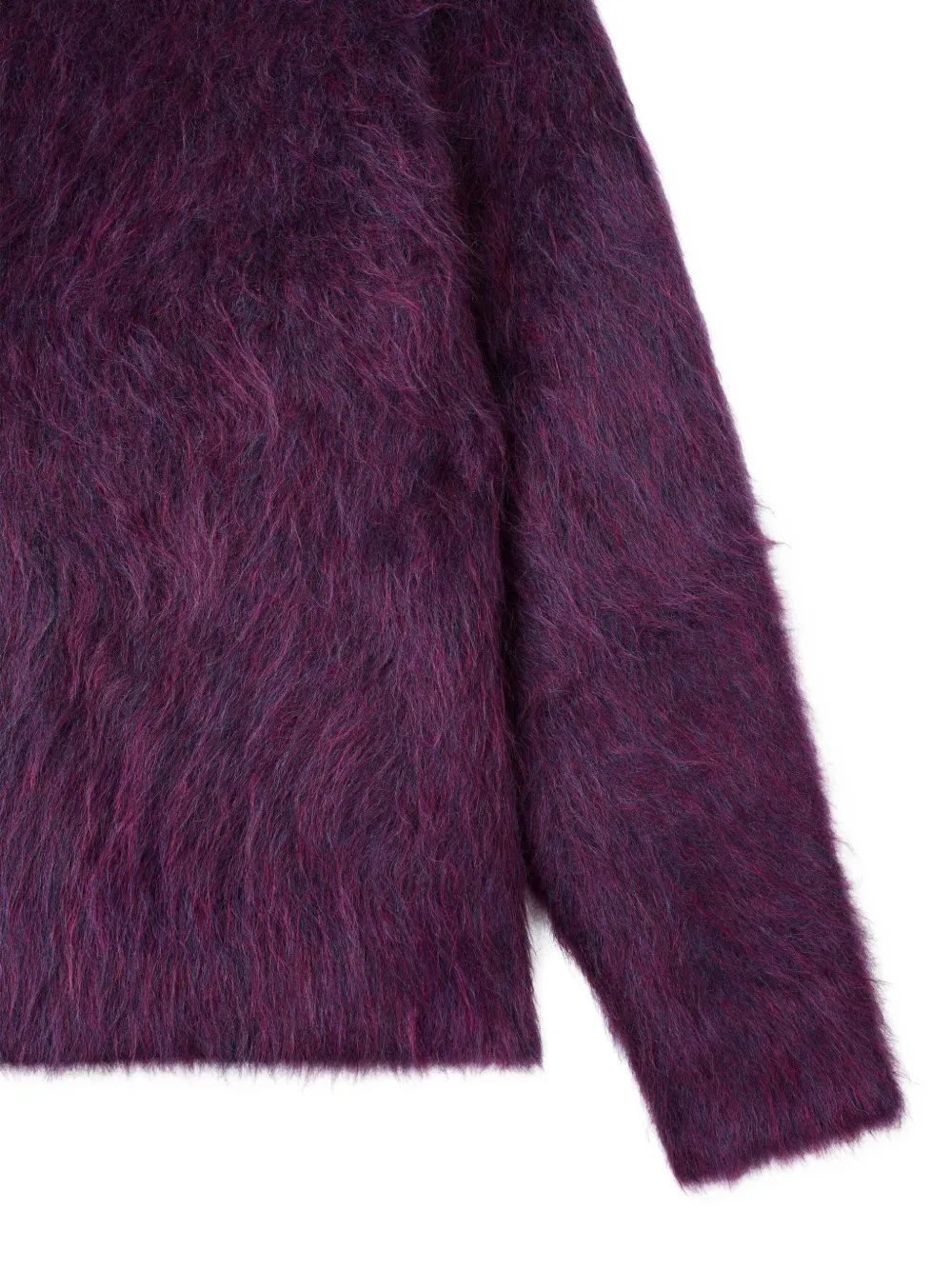 Sunnei Hairy-knit Crew-neck Sweater In Multi