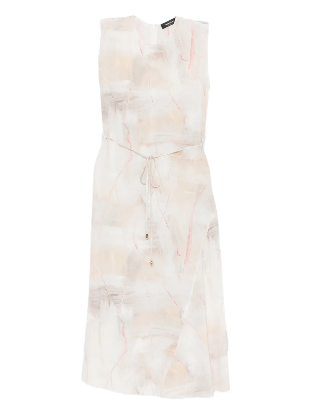 Fabiana Filippi Abstract-print Sleeveless Dress In Neutral