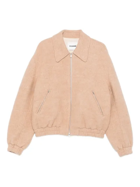 Jil Sander chamarra bomber con bolsillo con cierre en la parte delantera