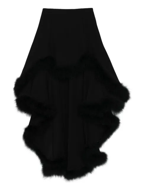 Mugler trimmed asymmetric skirt