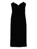 Mugler Signature sweetheart-neckline velvet dress - Black