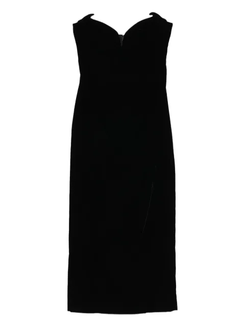 Mugler Signature sweetheart-neckline velvet dress