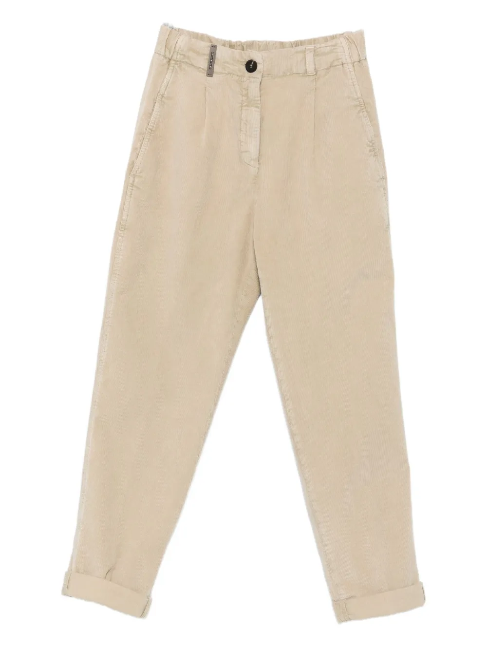 Peserico pleated cuffed trousers Beige