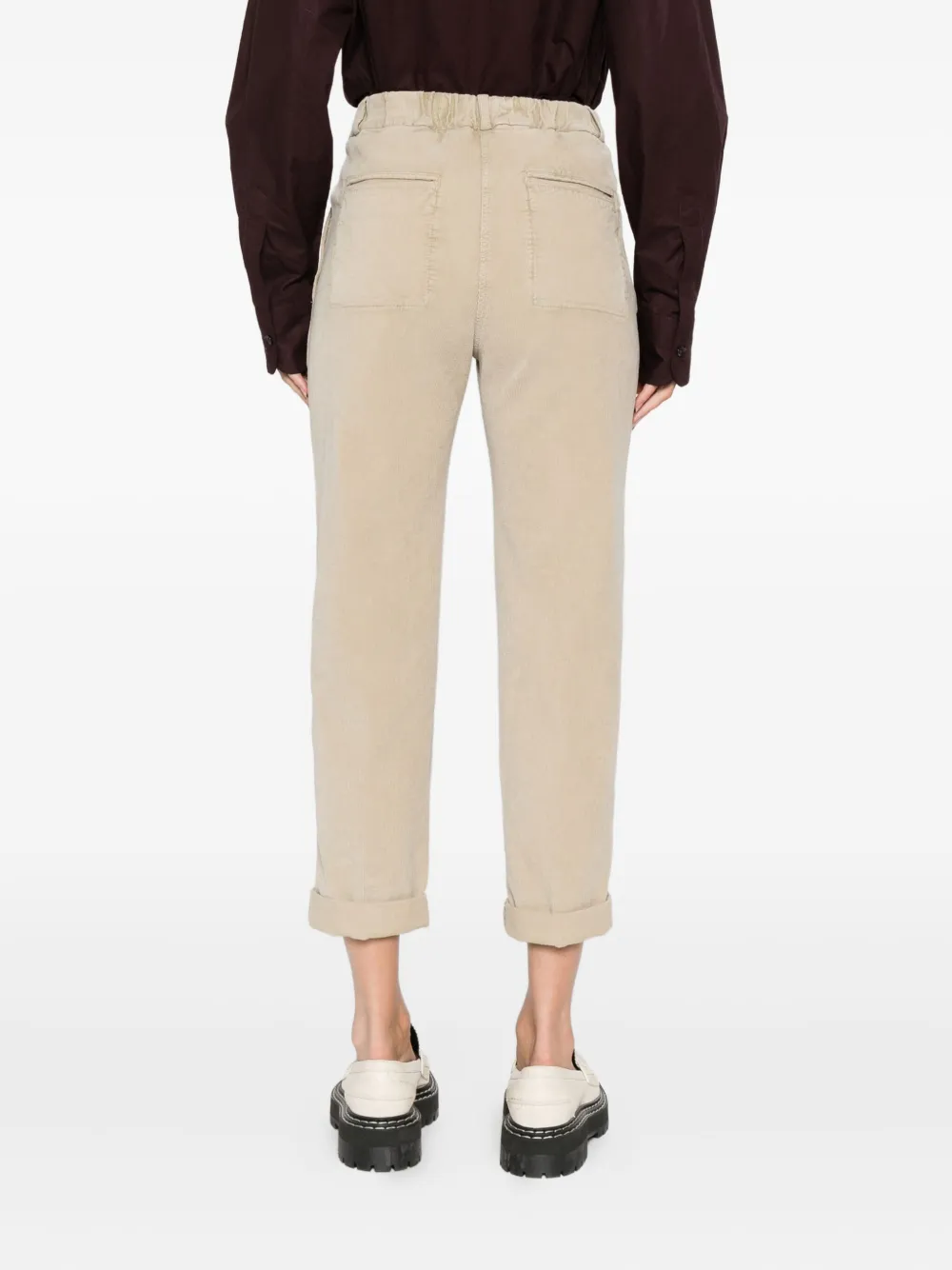 Peserico pleated cuffed trousers Beige