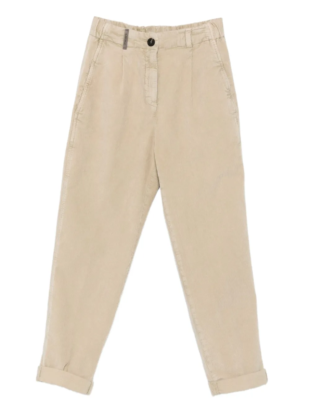Peserico pleated cuffed trousers Beige