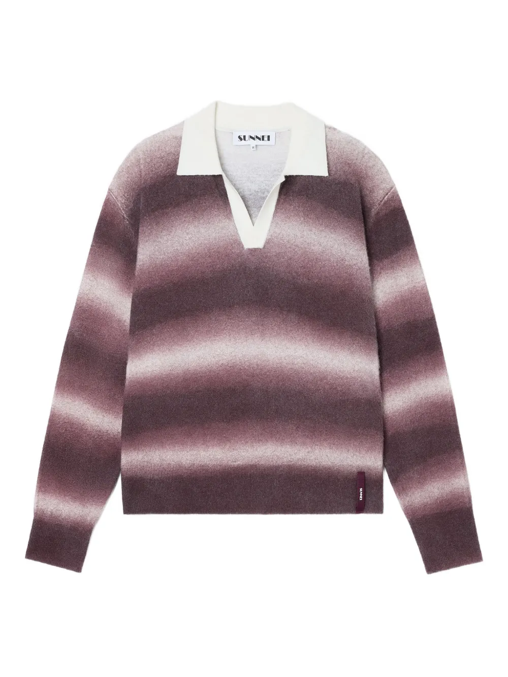 Sunnei Striped Long-sleeve Sweater In Brown