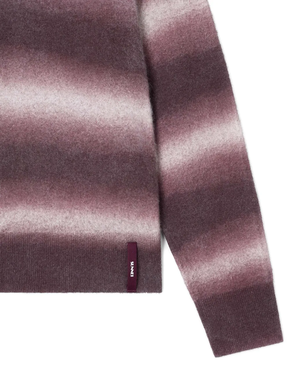 Sunnei Striped Long-sleeve Sweater In Brown