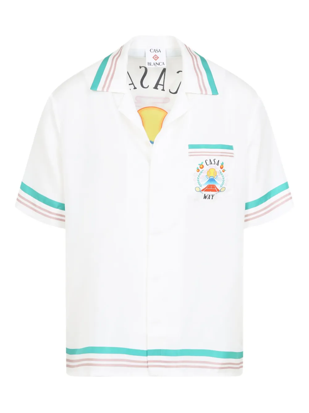 Casablanca Casa Way printed silk shirt Wit