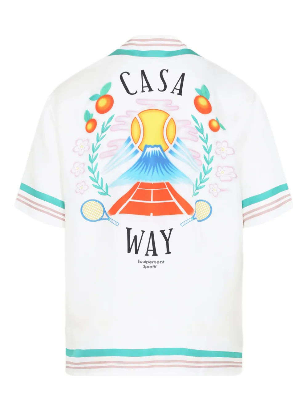 Casablanca Casa Way printed silk shirt Wit
