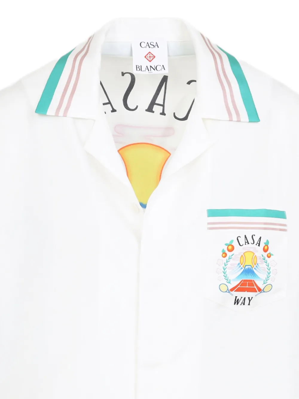 Casablanca Casa Way printed silk shirt Wit