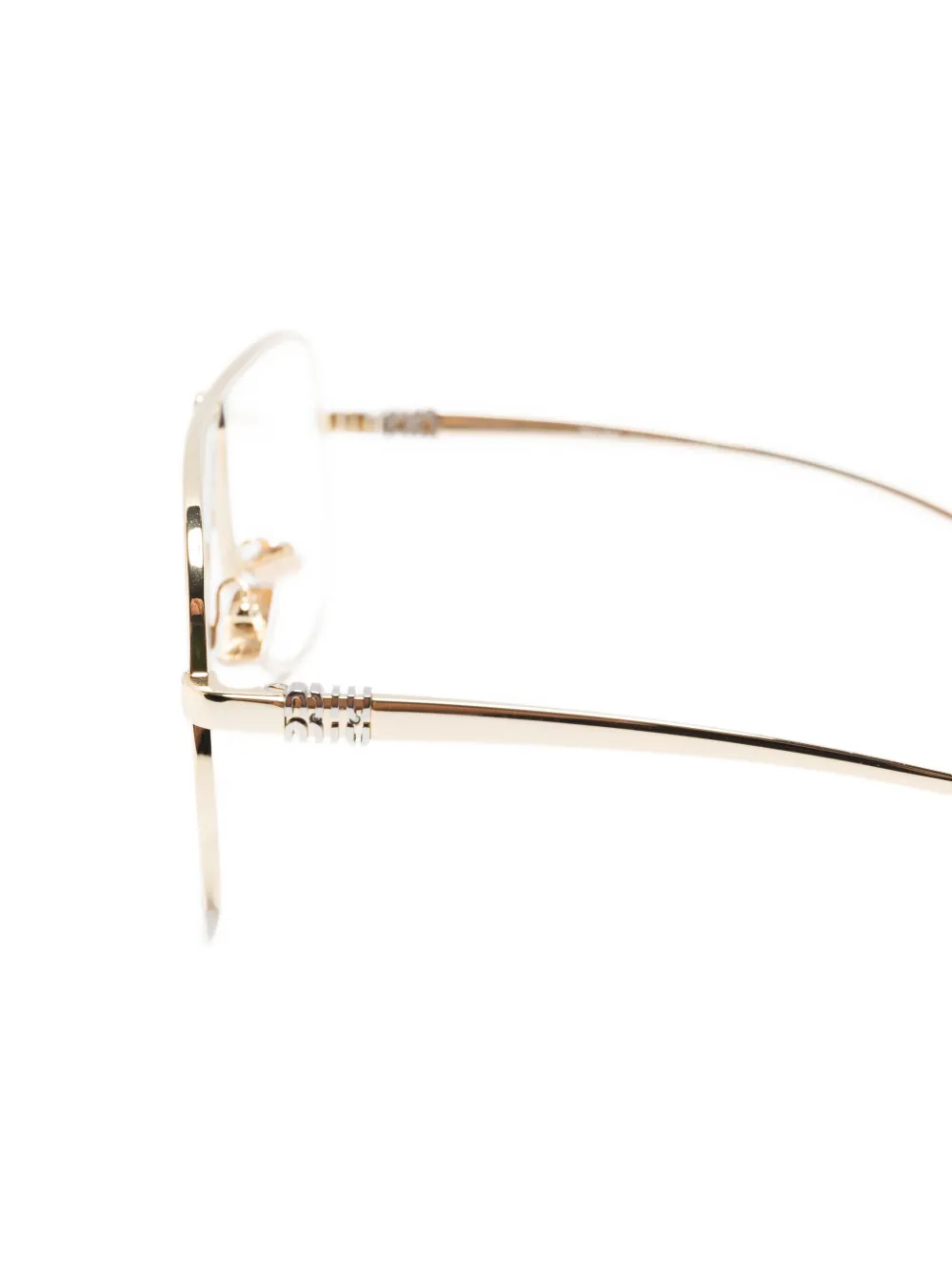 Miu Eyewear oval-frame glasses Goud