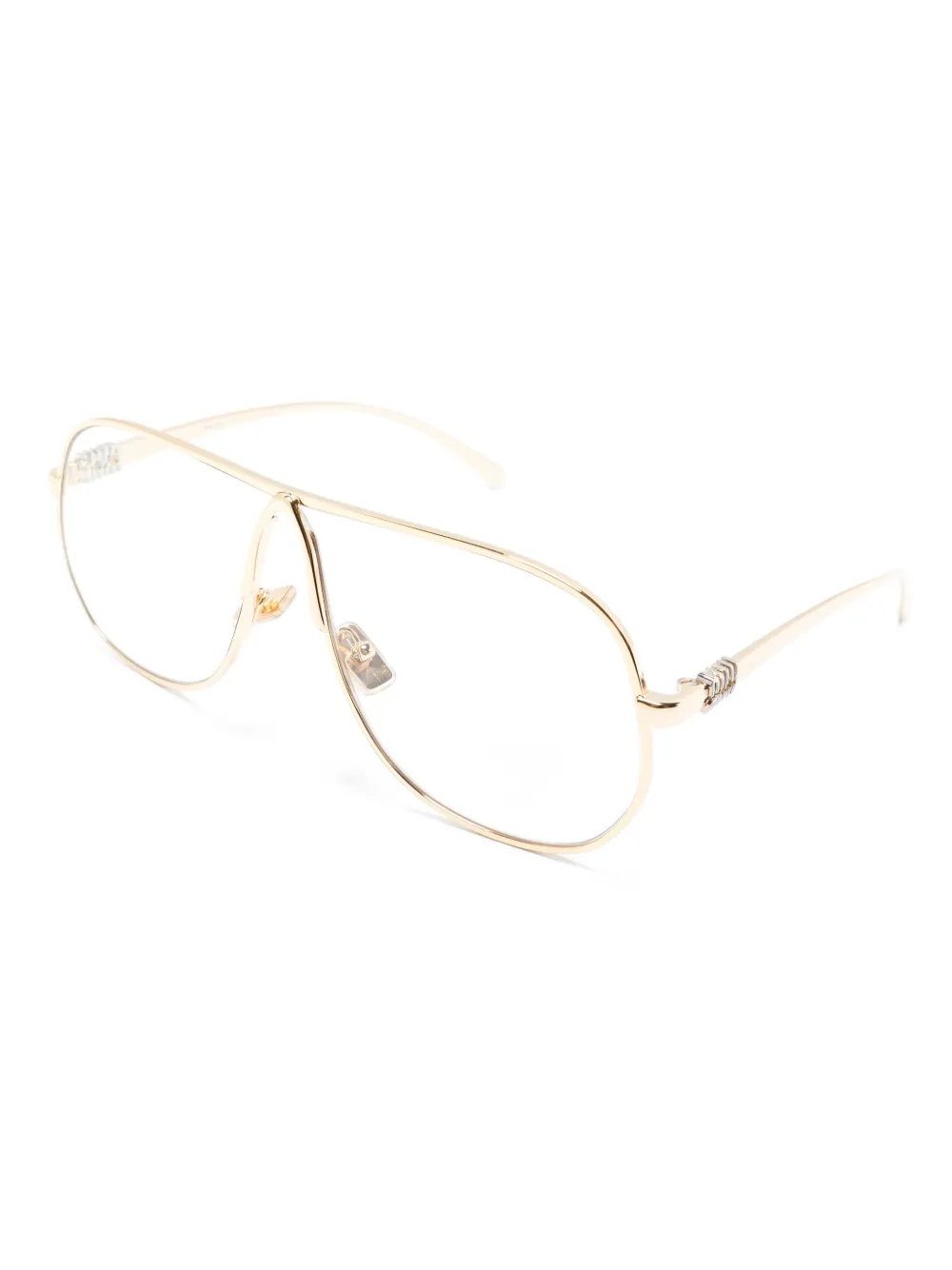 Miu Eyewear oval-frame glasses Goud