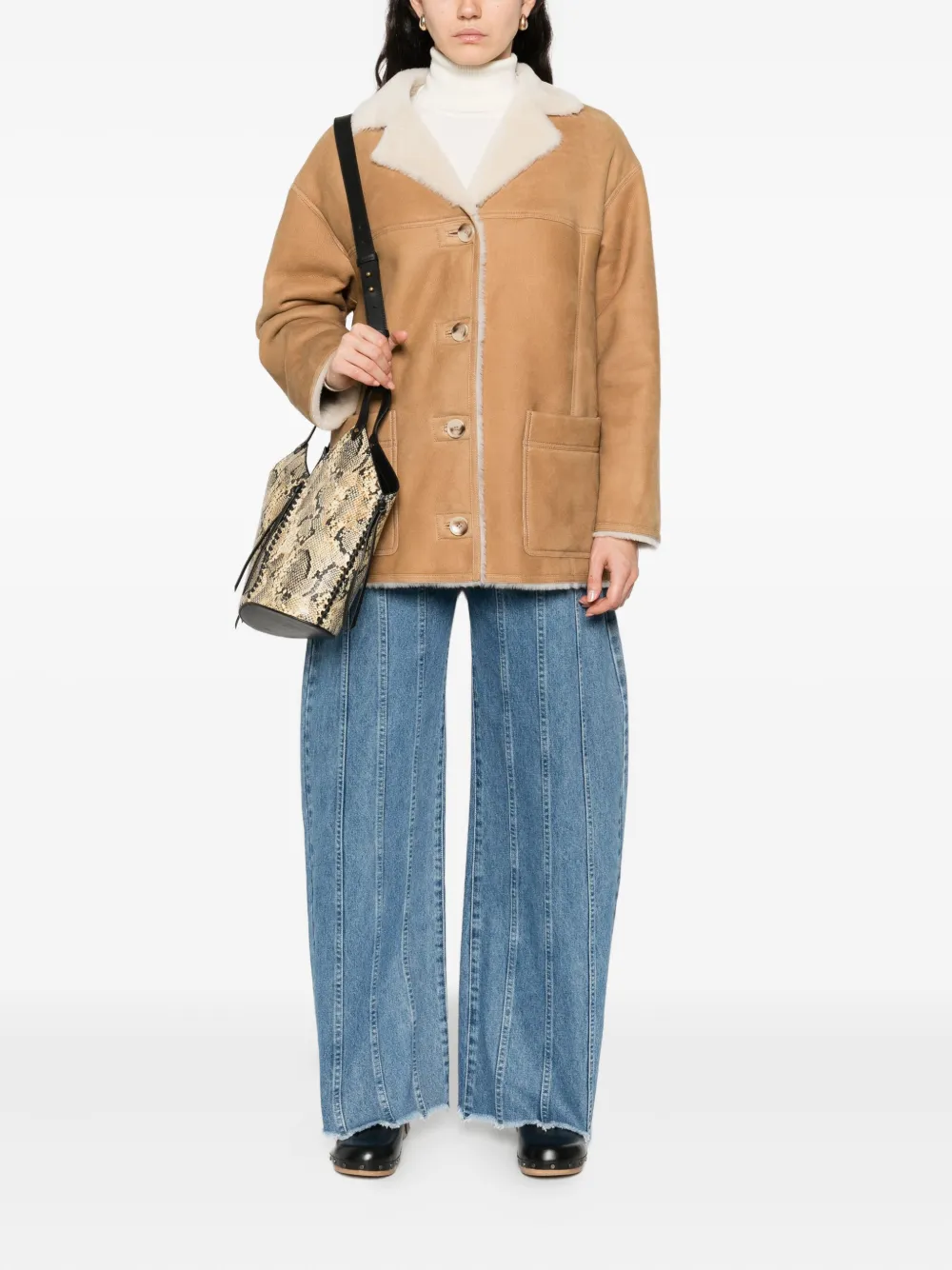 Simonetta Ravizza Suede Jacket In Neutral