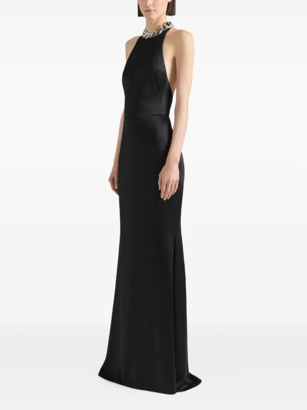 chinese dress ladies Brigitte Open Back Satin Maxi Dress main image 1