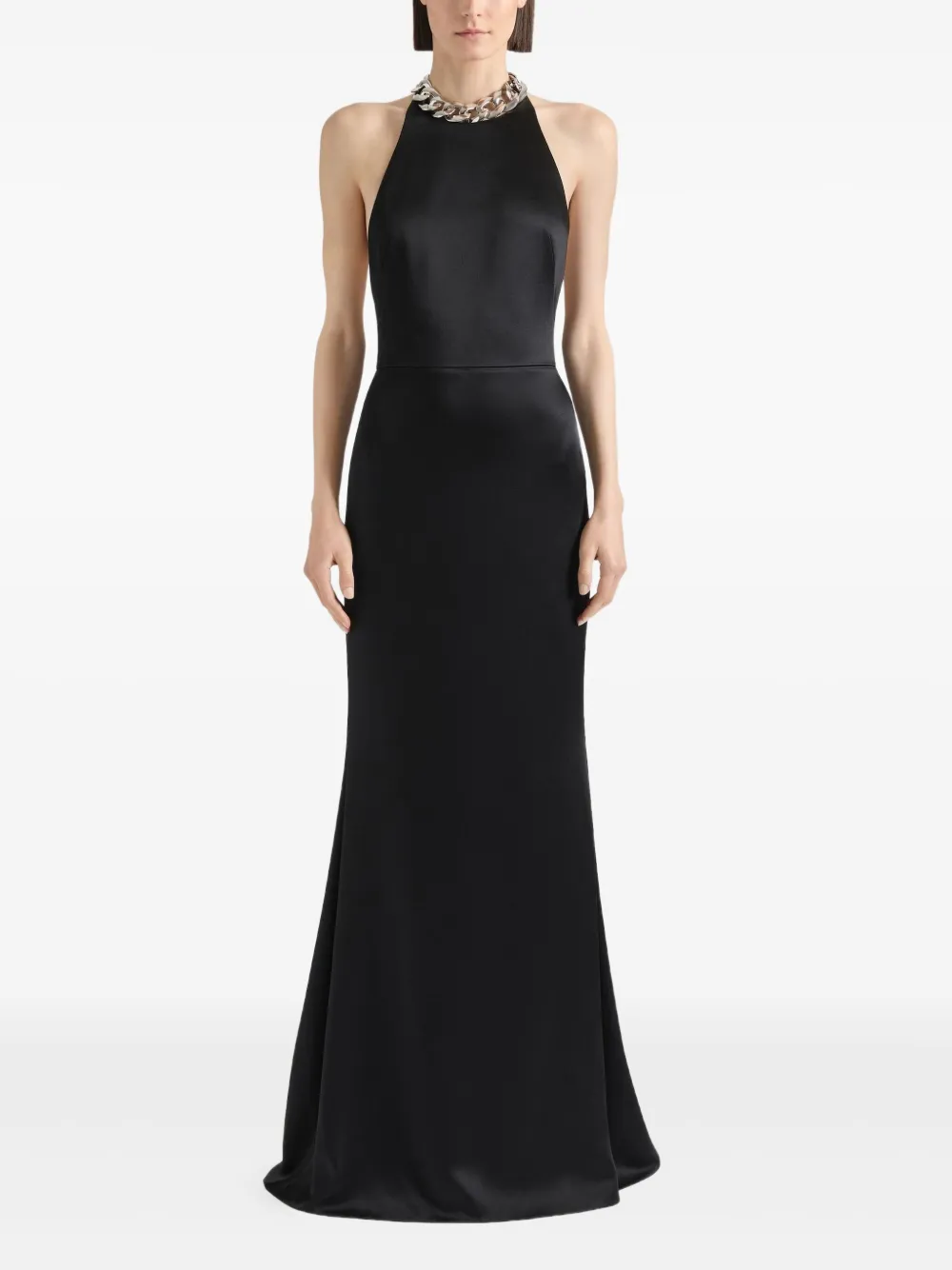 Givenchy halterneck sleeveless maxi dress - Zwart
