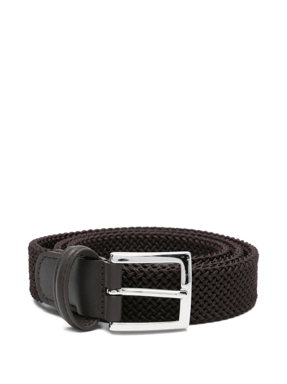 Kiton Gevlochten riem Bruin