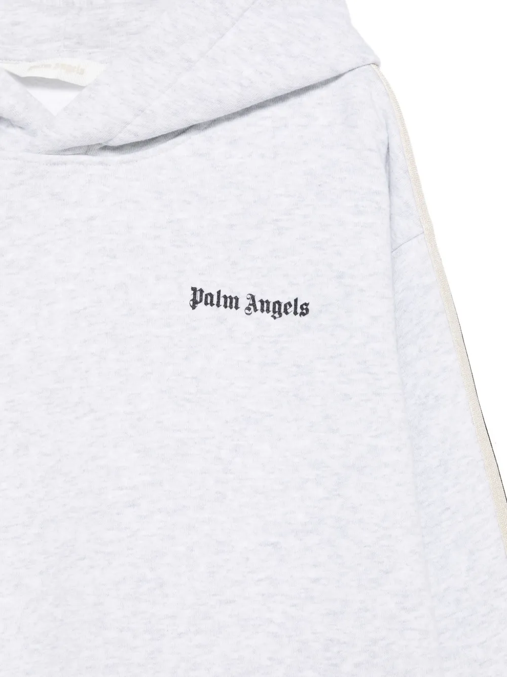 Palm Angels Kids stripe-detail hoodie Grijs
