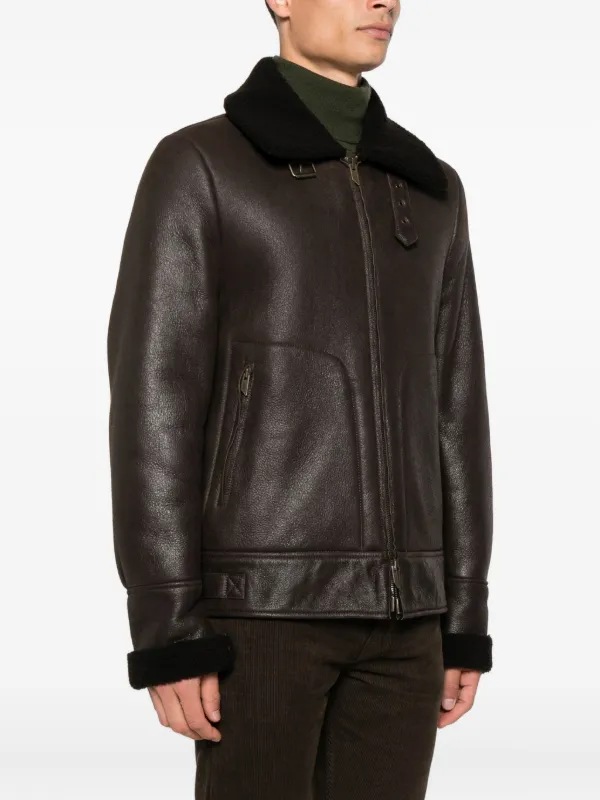 コート Salvatore Santoro Leather and shearling jacket 31085645_60371805_600.jpg