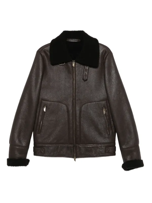 コート Salvatore Santoro Leather and shearling jacket 31085645_60371805_600.jpg