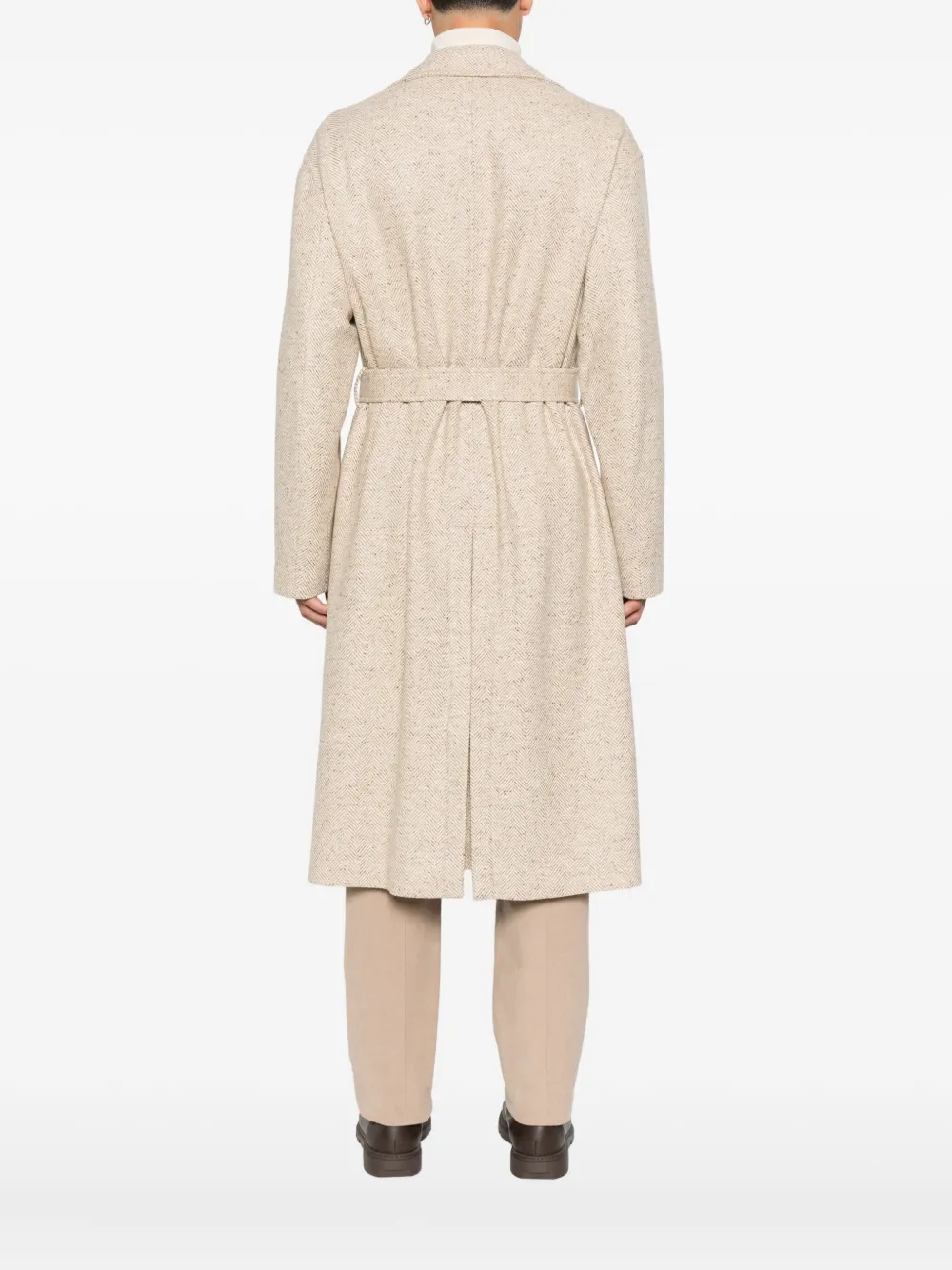 Lardini Jas met visgraatpatroon Beige