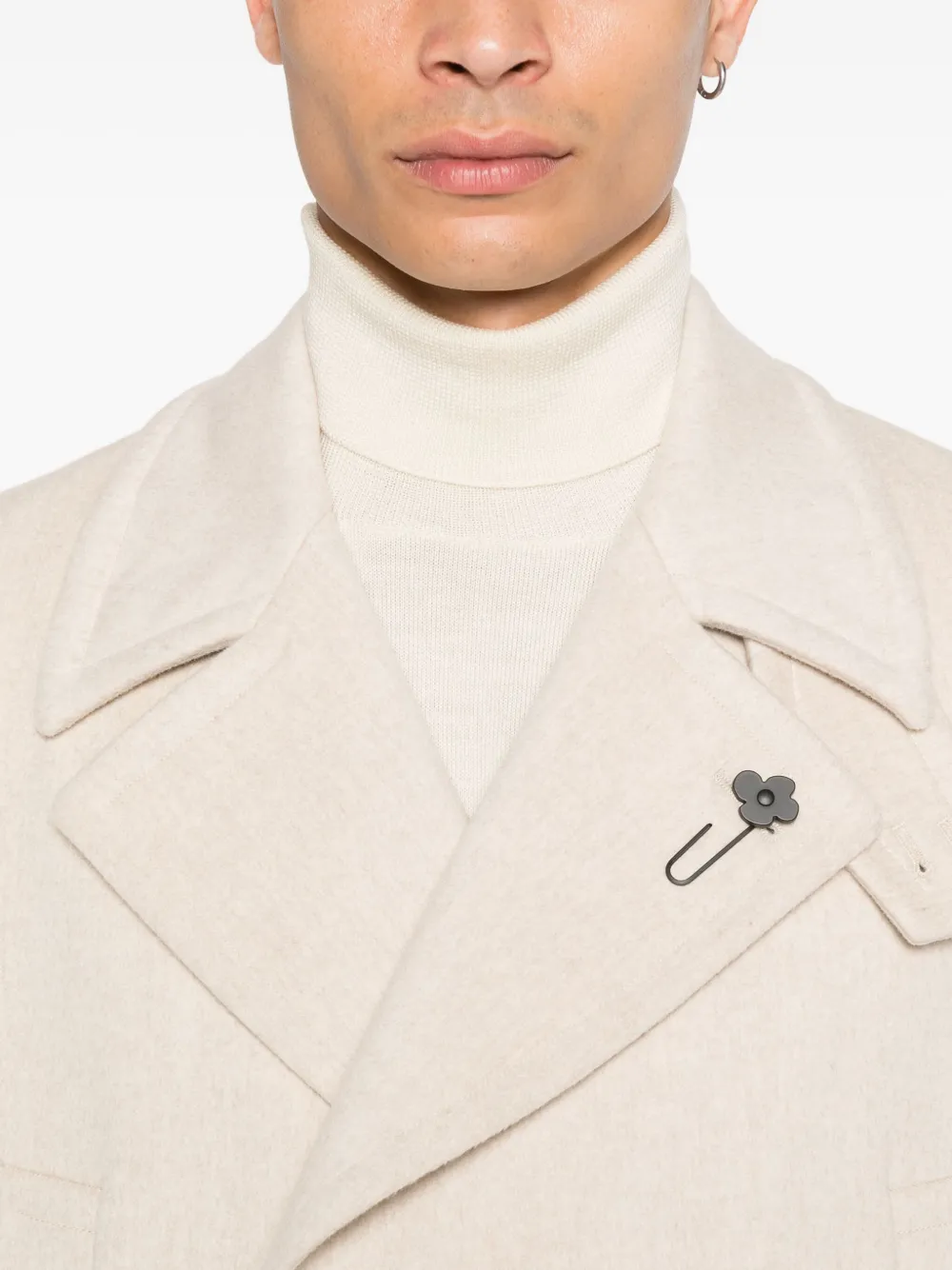 Lardini Jas met dubbele rij knopen Beige