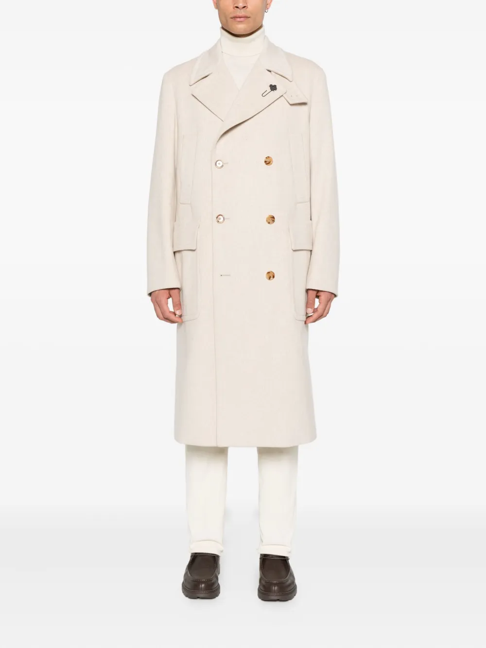 Lardini Jas met dubbele rij knopen Beige