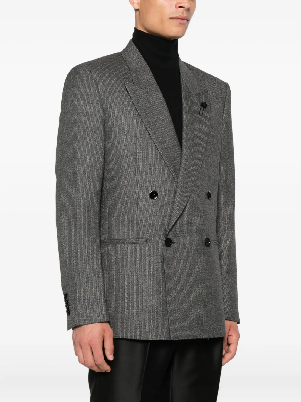 Lardini Blazer met dubbele rij knopen Grijs