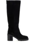 Casadei block-heel suede boots - Black