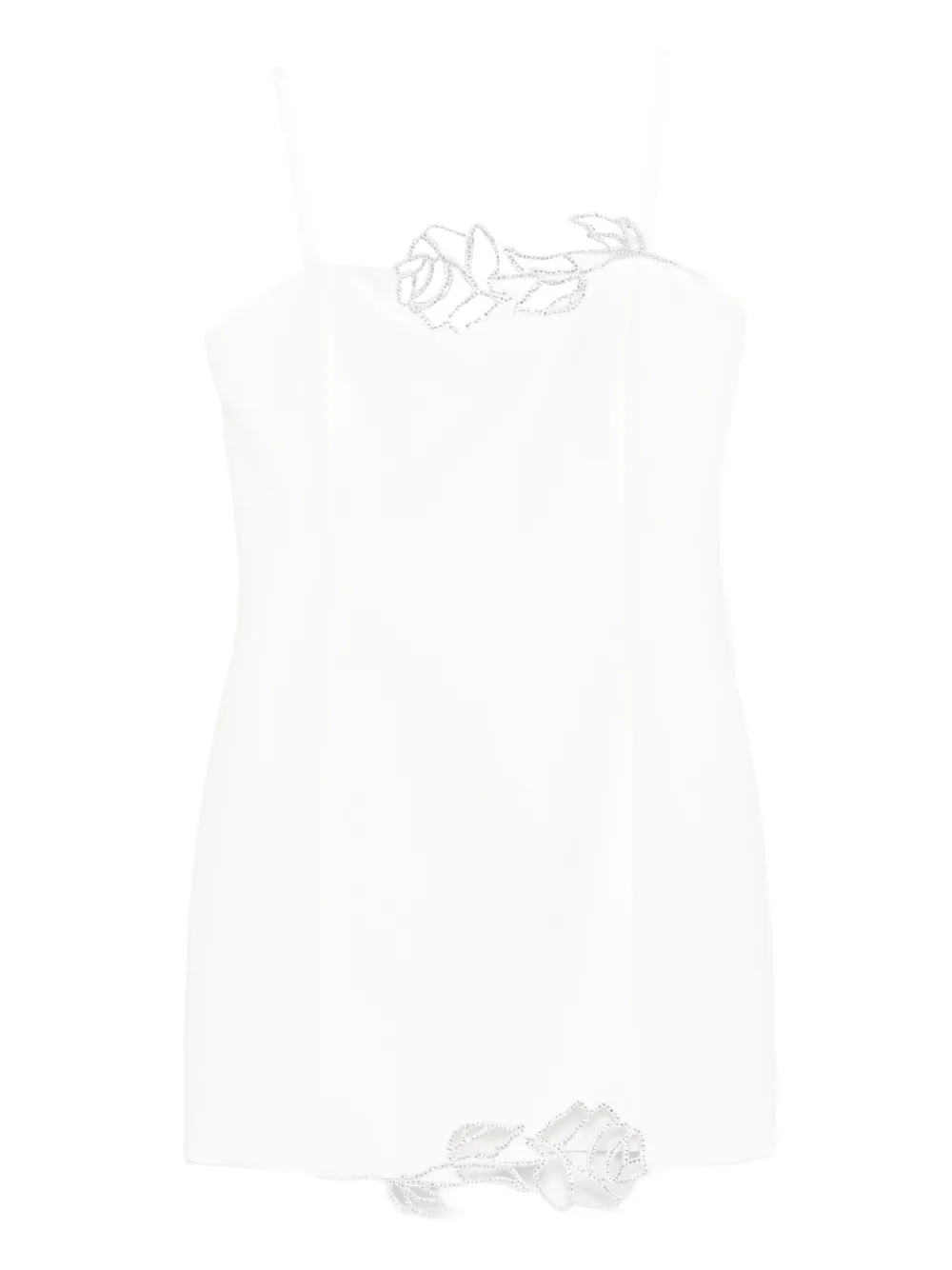Blumarine Cady rose-embellished dress Wit