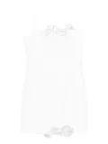 Blumarine Cady rose-embellished dress - White