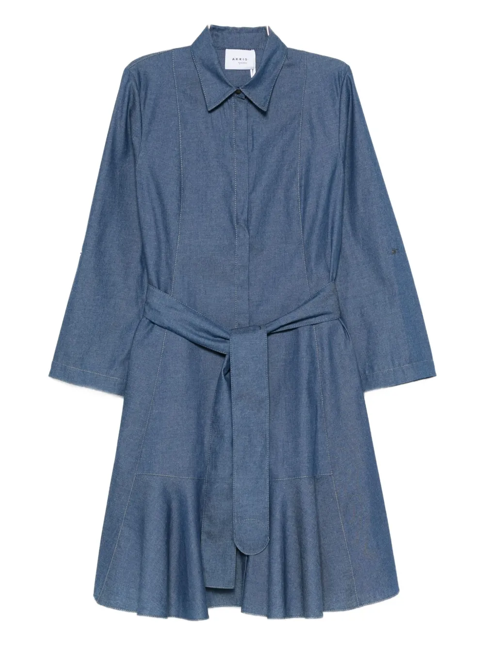 Akris Punto Panelled Mini Dress In Blue