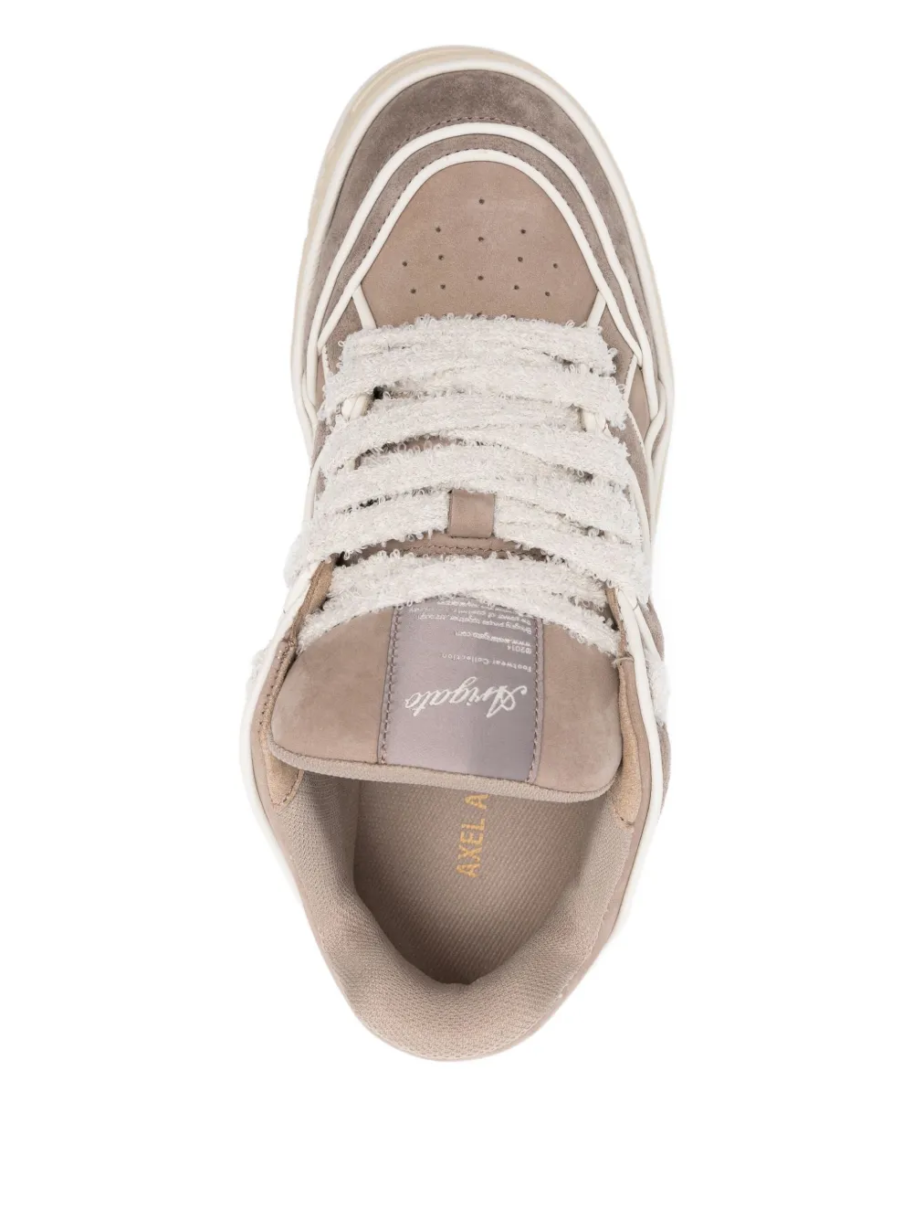 Axel Arigato Area Lo leather panelled sneakers Neutrals