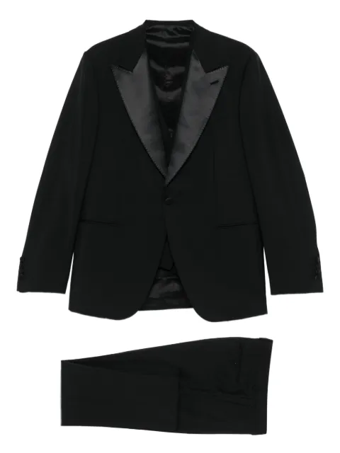Caruso traje de tres piezas con chaqueta con botones