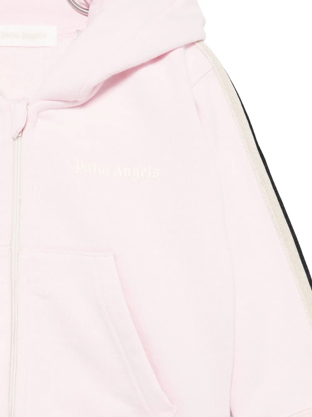 Palm Angels Kids stripe-detail hoodie Roze