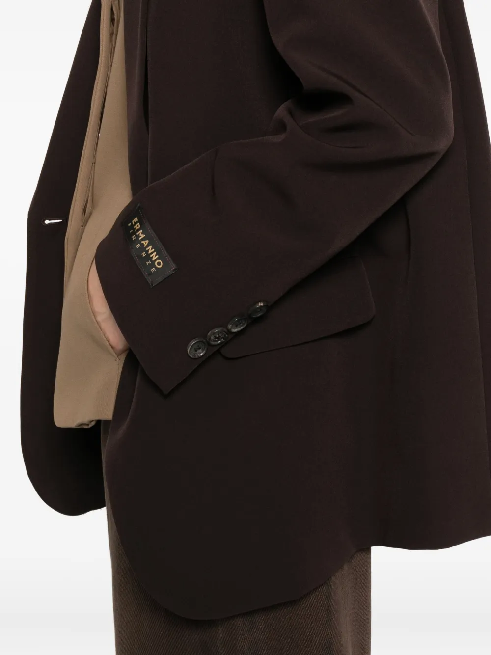 ERMANNO FIRENZE Blazer met enkele rij knopen Bruin